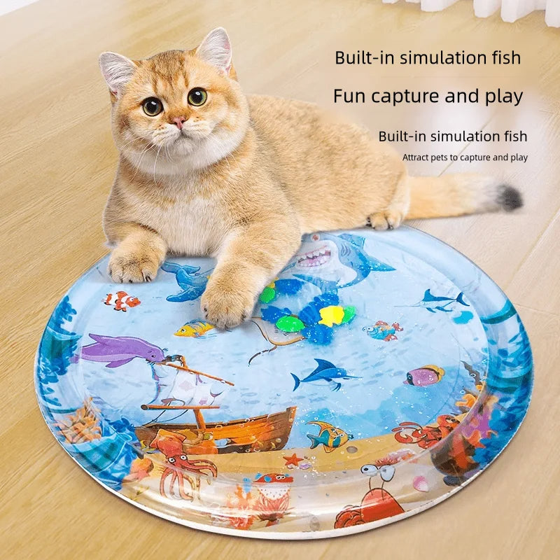 Inflatable Cooling Pet Water Bed & Ice Pad Mat for Dogs & Cats