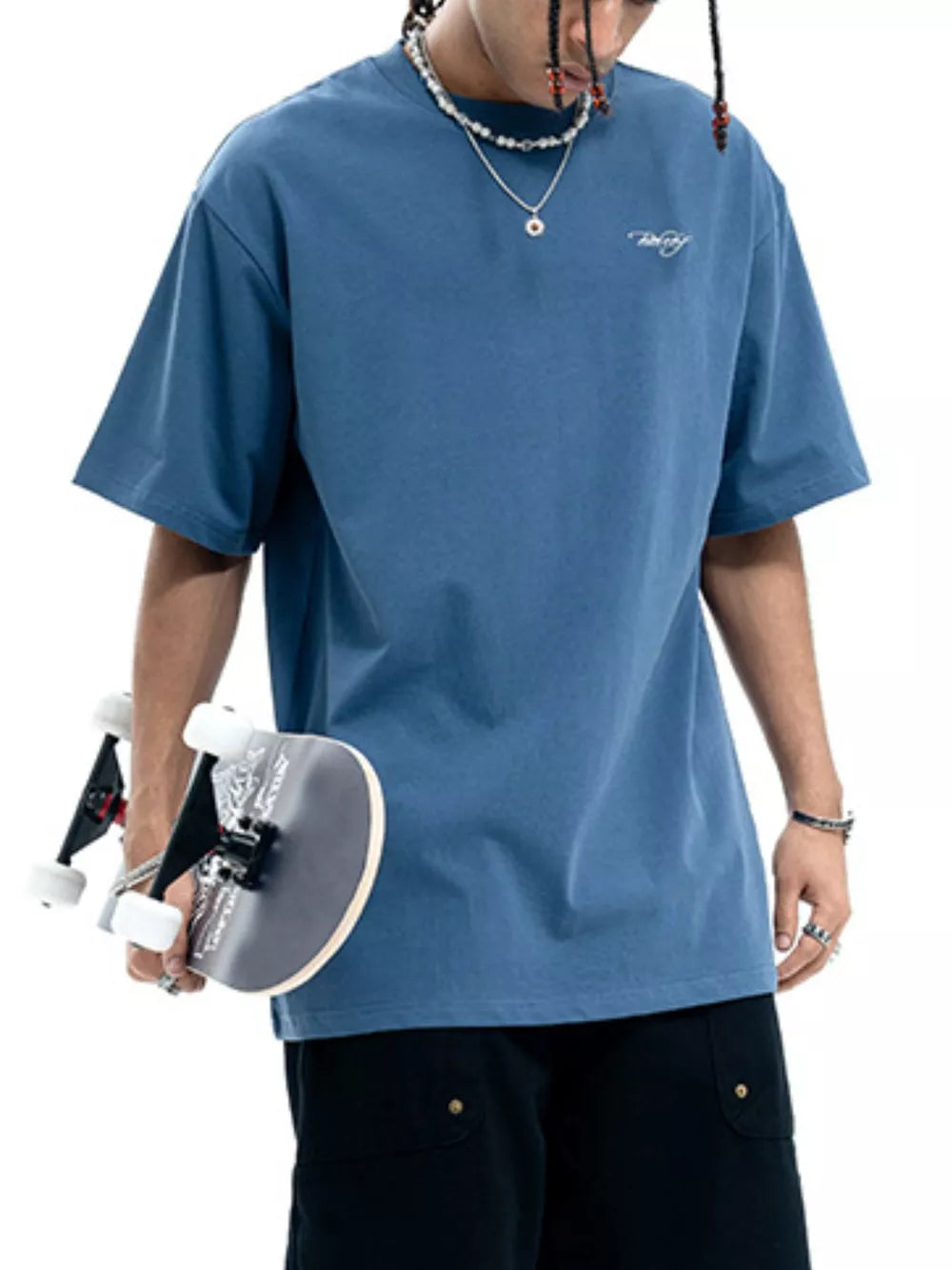 Men's Round Neck T-Shirt – Soft 100% Cotton Short Sleeve Everyday Tee