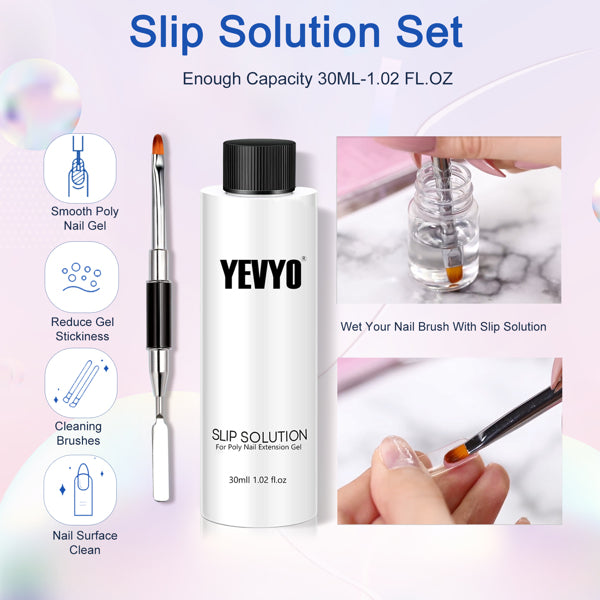 Poly Gel Nail Kit – 6-Color Set with UV LED Lamp & Extension Tools