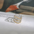 Two-Tone Open Ring | 18K Gold-Plated Stainless Steel