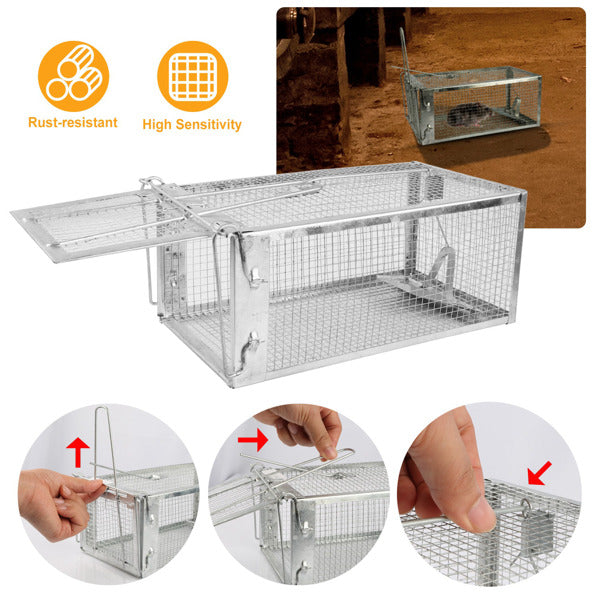 Humane Mouse Trap – Reusable Galvanized Steel Live Catch & Release | Indoor & Outdoor Use