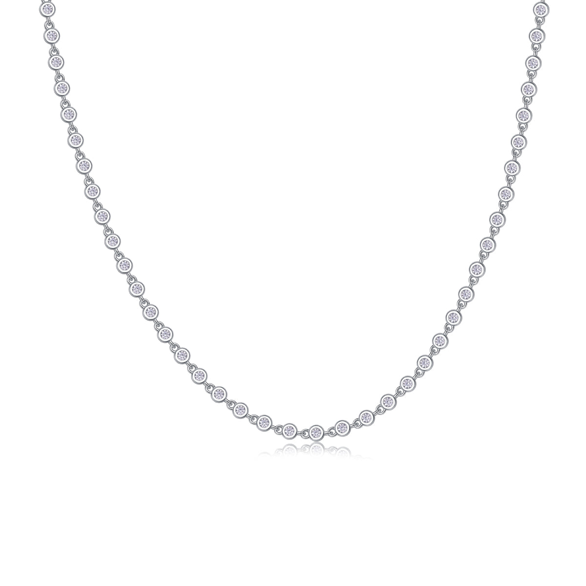 Heart-to-Heart Moissanite Pendant Necklace Set - S925 Sterling Silver