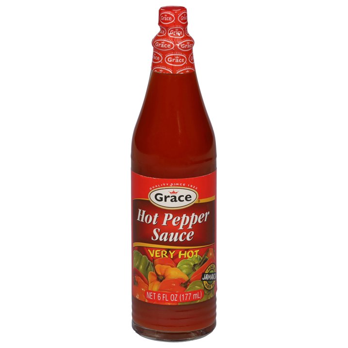 Grace Hot Pepper Sauce, 6 oz Bottle