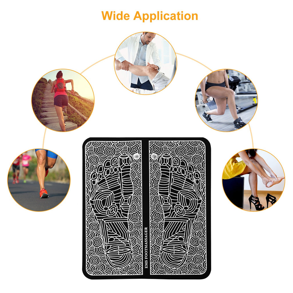 EMS Foot Massager Mat - Electric Pulse Therapy for Pain Relief & Circulation