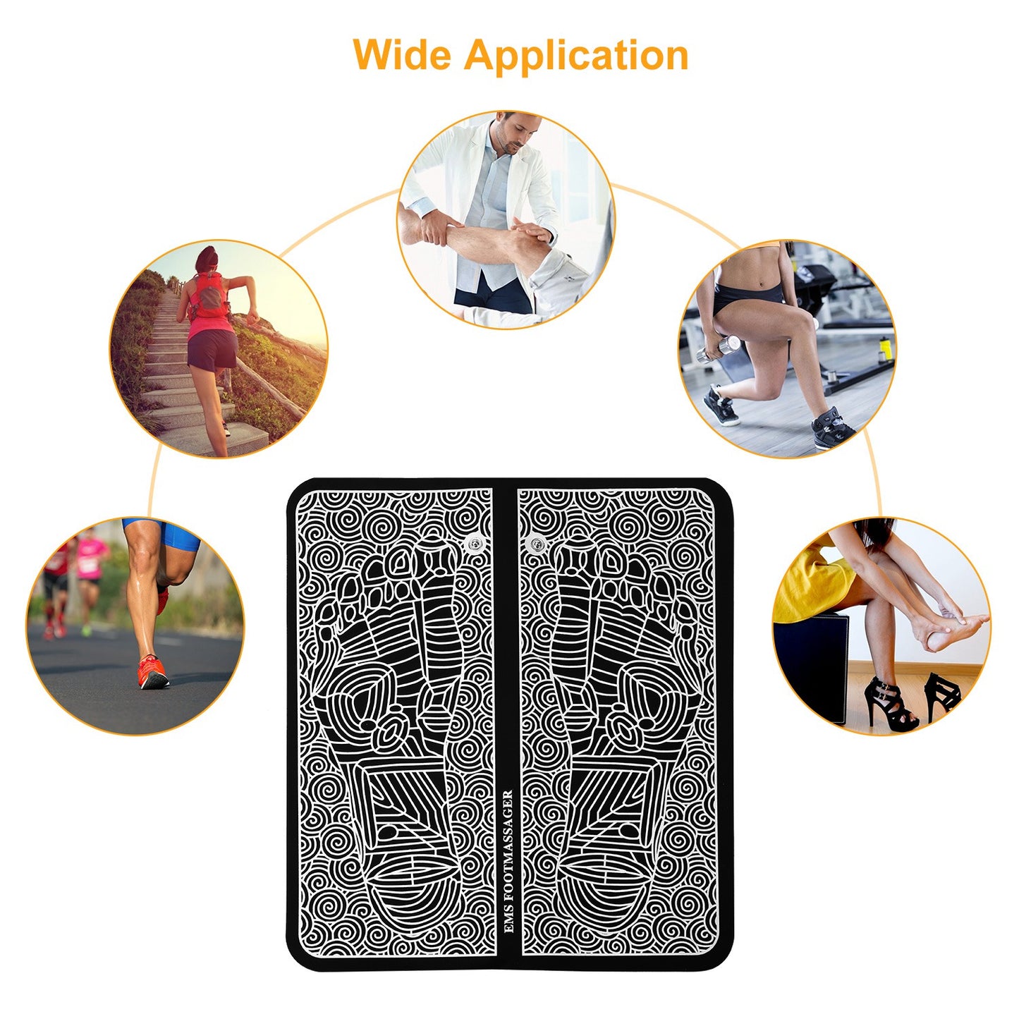 EMS Foot Massager Mat - Electric Pulse Therapy for Pain Relief & Circulation