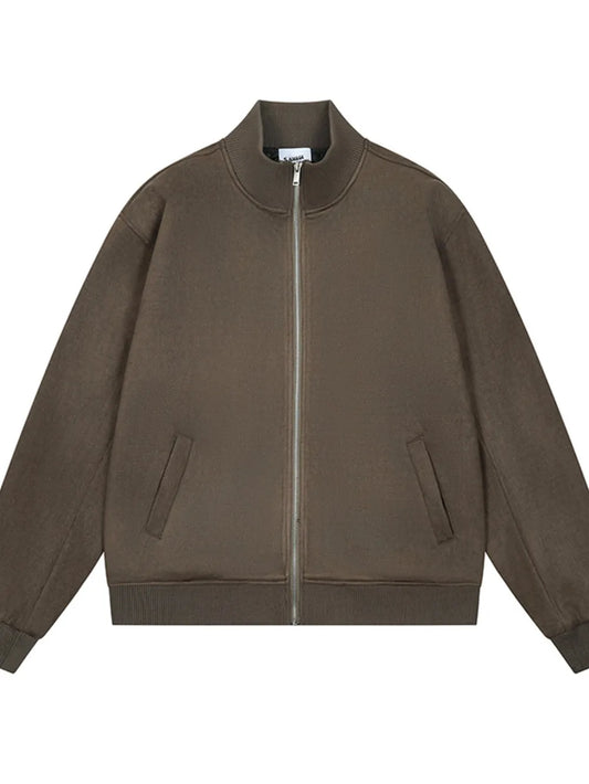 Men's Zip-Up Stretch Jacket – 95% Polyester, 5% Spandex, Full Zip & Pocketed