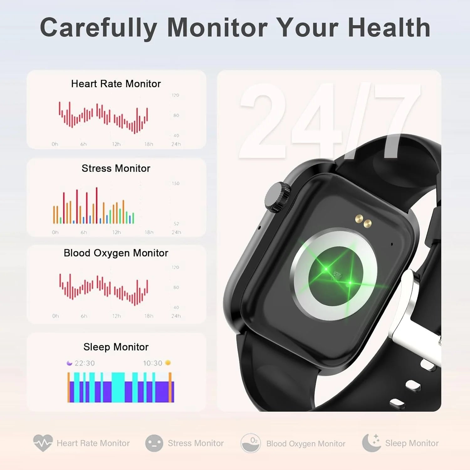 Fruit Intelligence Smart Watch Answer/Make a Call Bluetooth Smart Watch for IOS Android Men'S and Women'S Watch Black