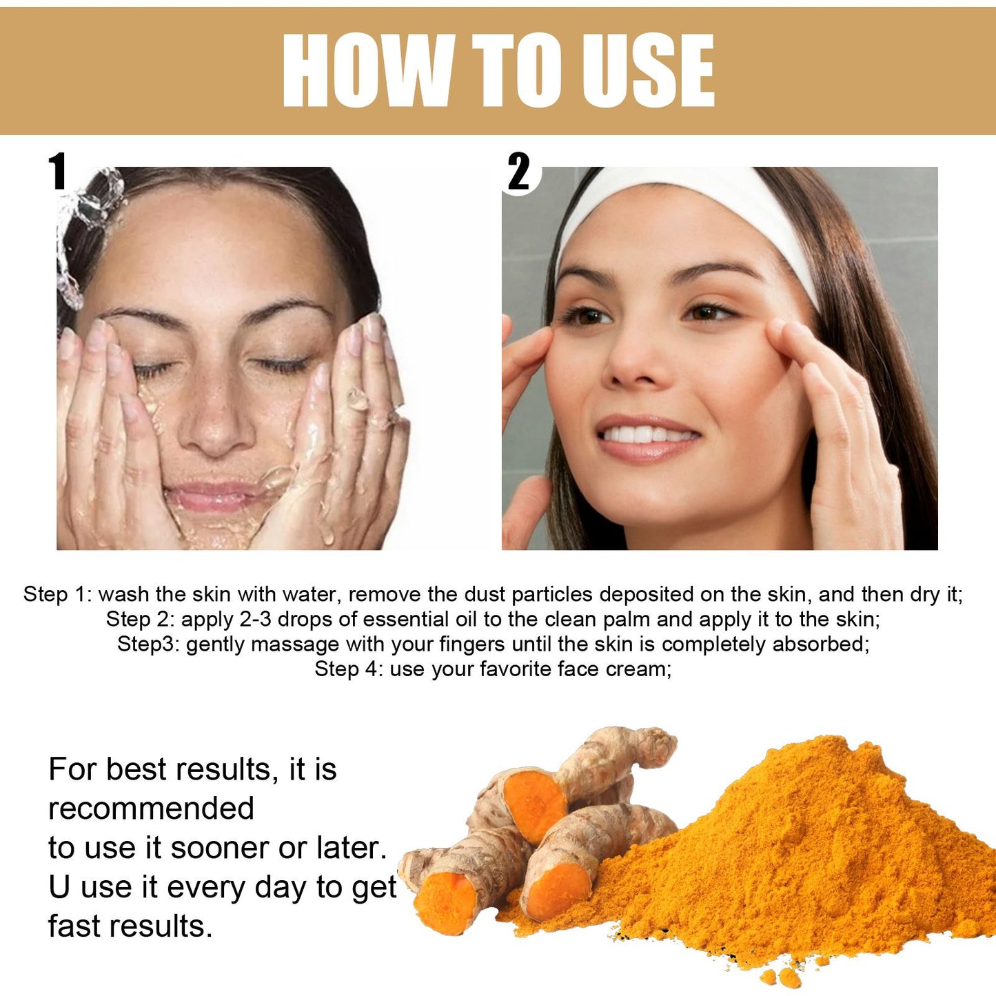 Turmeric Dark Spot Corrector Serum – Brightening Face Treatment for Even Skin Tone & Radiance