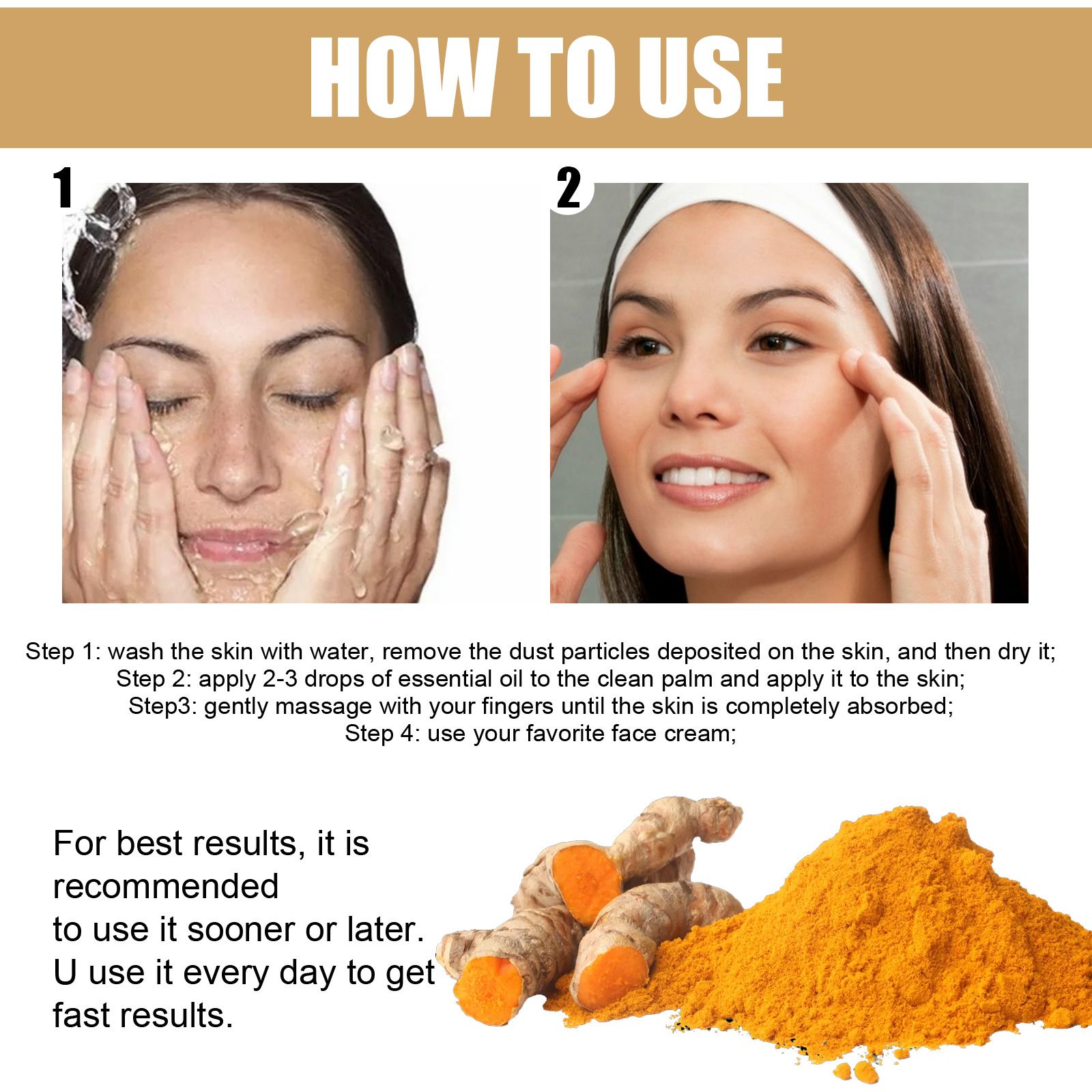 Turmeric Dark Spot Corrector Serum – Brightening Face Treatment for Even Skin Tone & Radiance