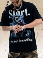 Men's Graphic Oversized T-Shirt – Cotton Blend Streetwear Tee