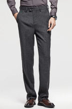 Men's Straight Leg Pants – Stretch Polyester | Classic Fit | Pocketed