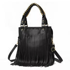 Fringe PU Leather Shoulder Handbag