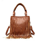 Fringe PU Leather Shoulder Handbag