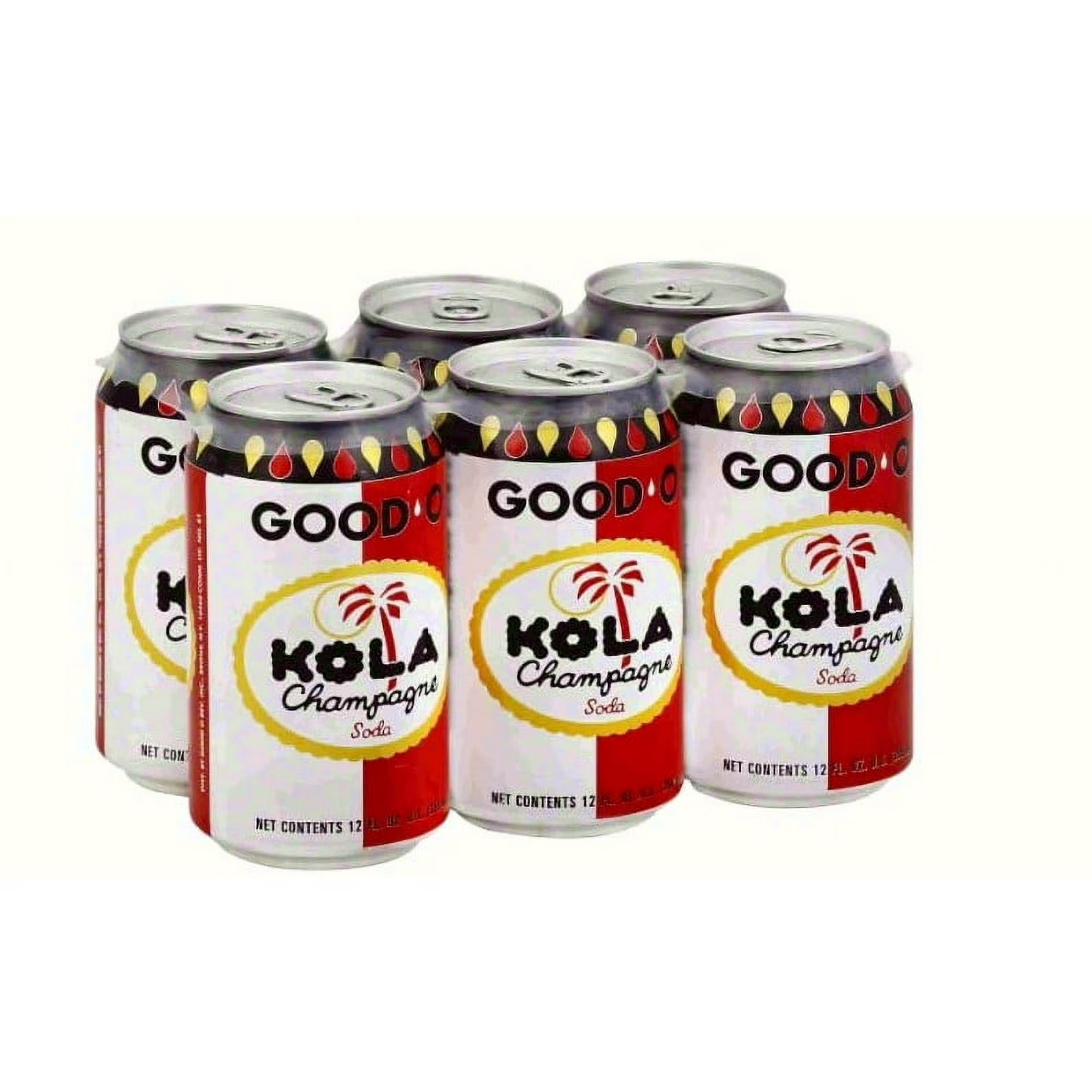 Good O Kola Champagne Soda, 12 fl oz Cans – Pack 1 - 6 | Classic Caribbean Soda