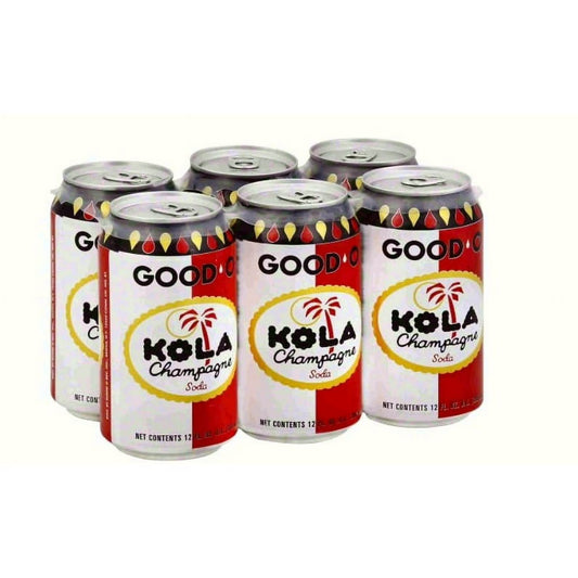 Good O Kola Champagne Soda, 12 fl oz Cans – Pack of 6 | Classic Caribbean Soda