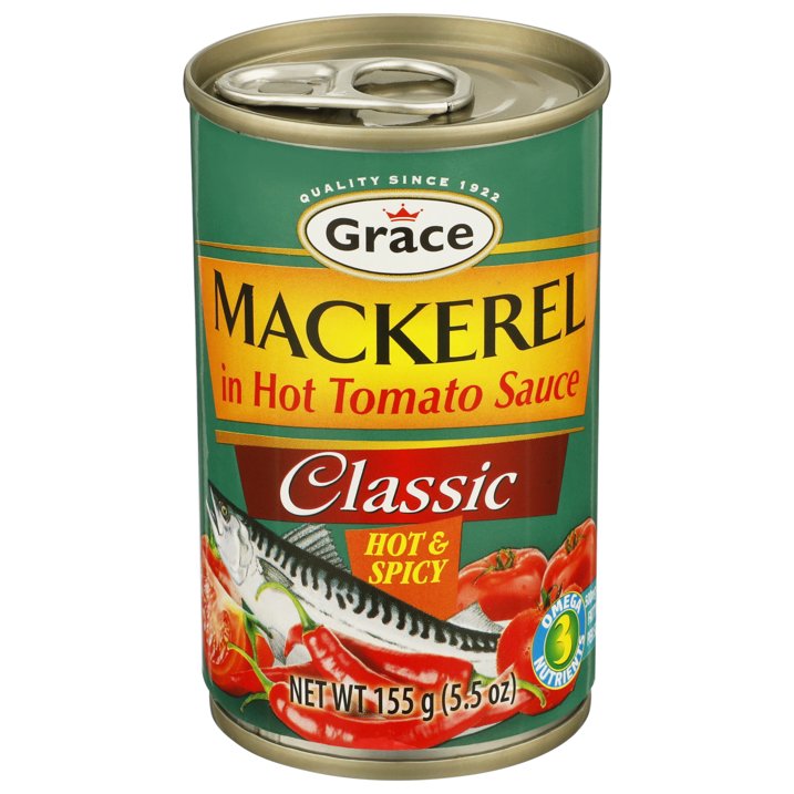 Grace Hot & Spicy Mackerel in Tomato Sauce, 5.5 oz