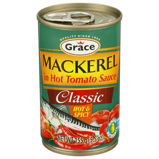 Grace Hot & Spicy Mackerel in Tomato Sauce, 5.5 oz