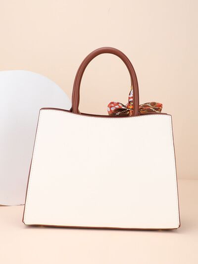 Floral Top Handle Handbag – Medium Cowhide Leather Structured Bag