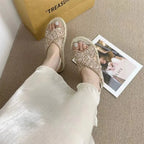 Sequin Open Toe Platform Sandals