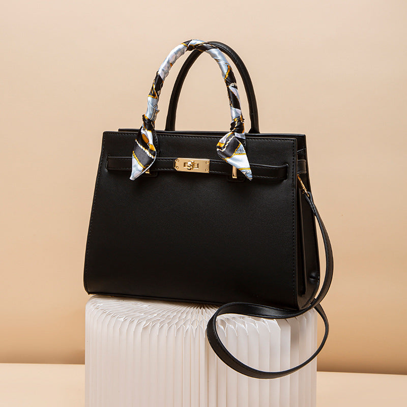 Top Handle Leather Handbag – Structured PU Leather Tote