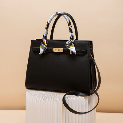 Top Handle Leather Handbag – Structured PU Leather Tote