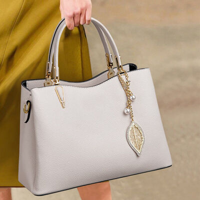 Leather Top Handle Handbag – Structured Medium Satchel