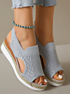 Open Toe Platform Wedge Sandals