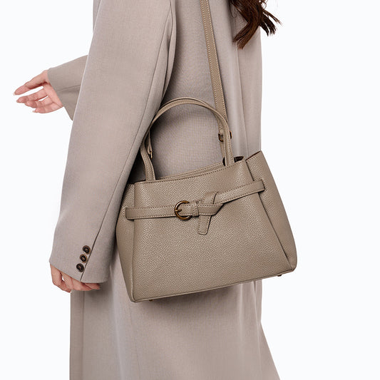 Leather Top Handle Handbag – Medium Structured Satchel