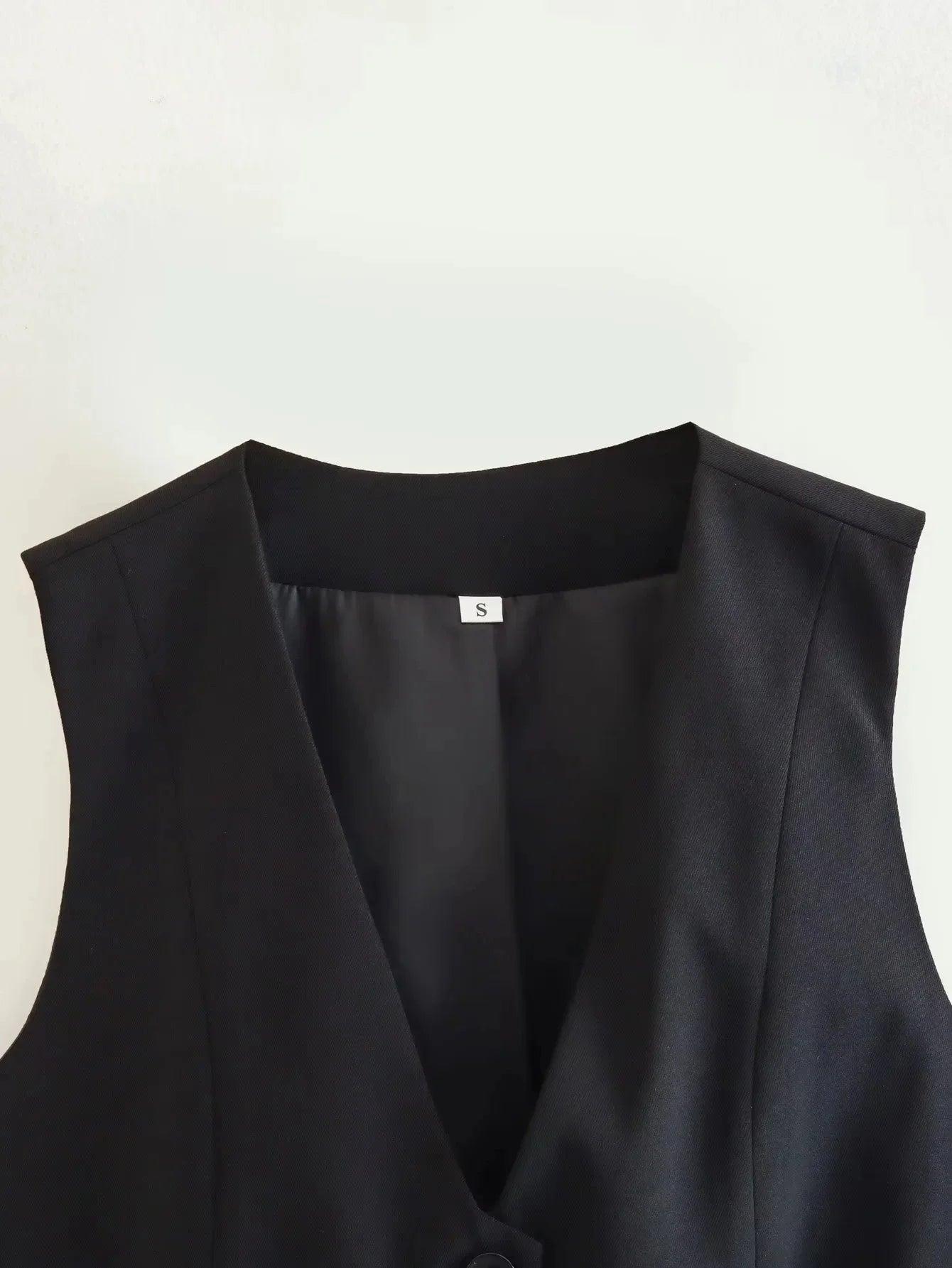 HH Women's Sleeveless Cropped Blazer Vest – Slim Fit V-Neck Office Waistcoat
