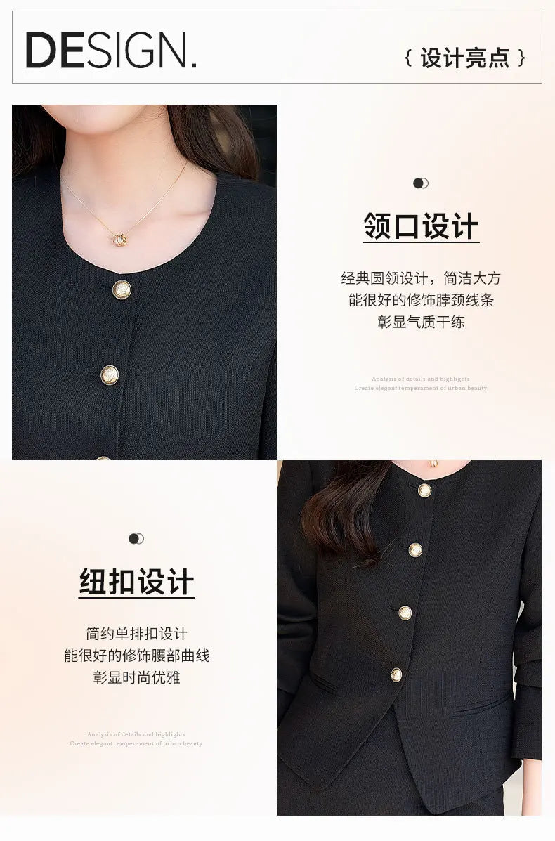 GBVLGAR Women's Long Sleeve Skirt Suit Set – Slim Fit Professional Office Dress Set