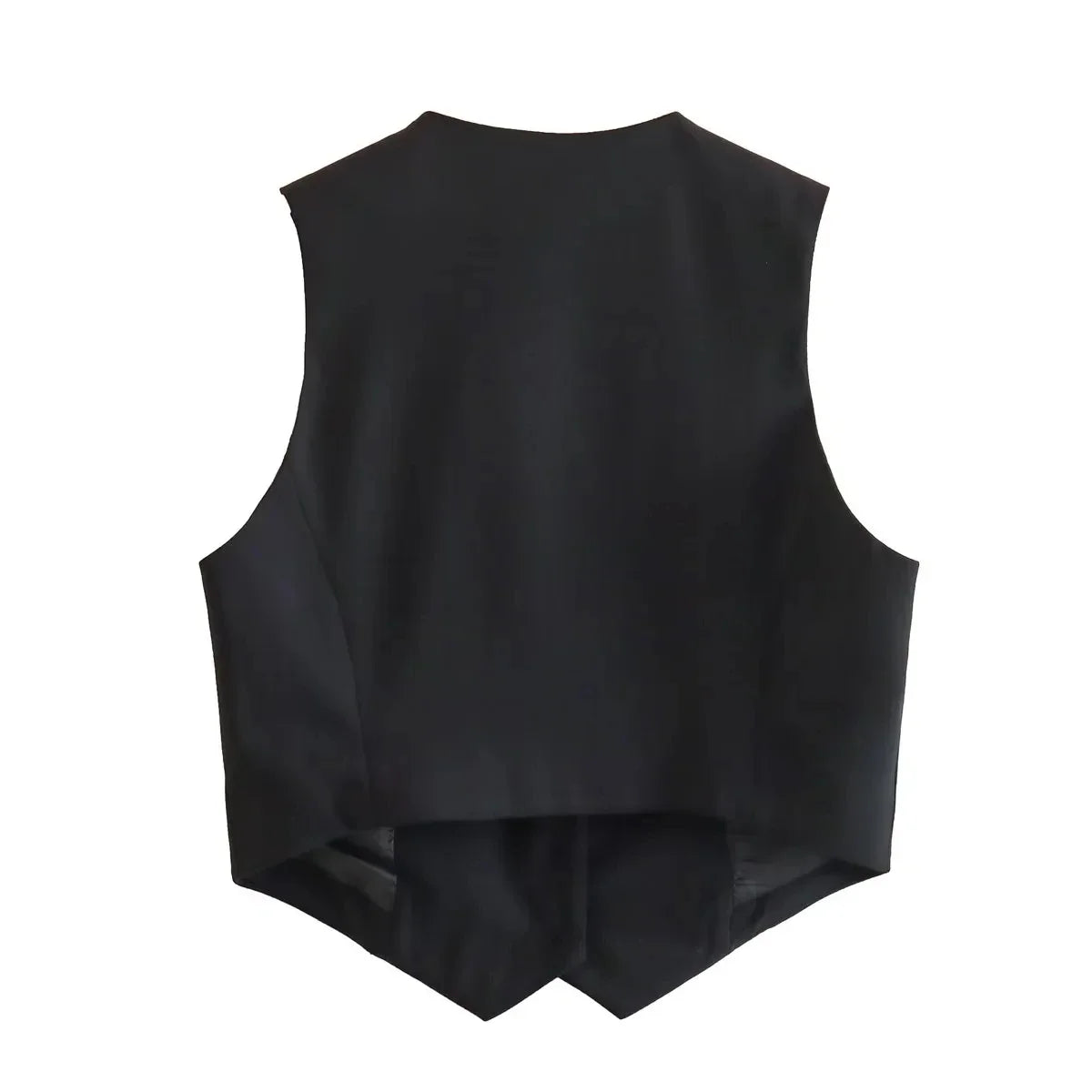 HH Women's Sleeveless Cropped Blazer Vest – Slim Fit V-Neck Office Waistcoat