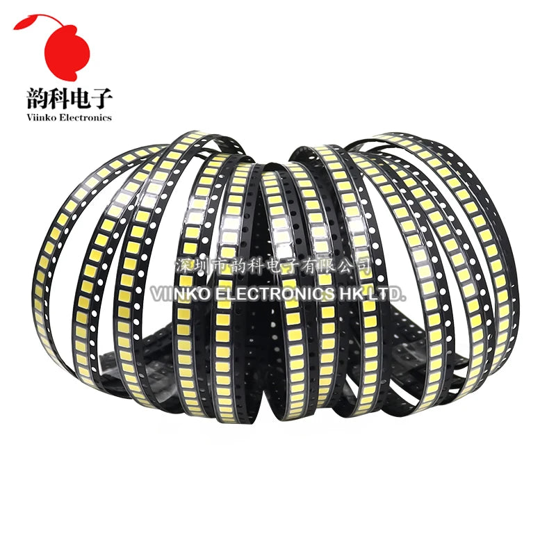 100Pcs High Brightness SMD LED 2835 1W 0.5W 0.2W White 3V 6V 9V 18V 36V 150MA/100MA/30MA/60MA/80MA 6000-6500K