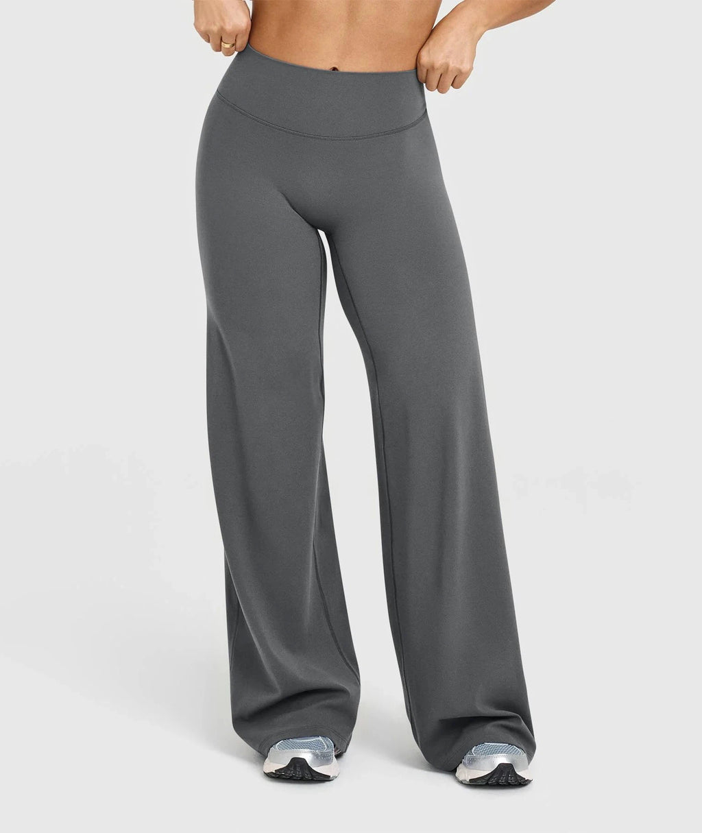 Women's High Waist Wide Leg Yoga Pants – Tummy Control Butt Lift Flare Leggings