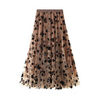 ZOKI Women's High Waist Pleated Midi Skirt – A-Line Tie Waist Casual Summer Skirt