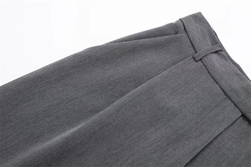 MUJER Women's High Waist Wide Leg Pants – Loose Fit Baggy Trousers for Office & Casual Wear