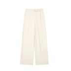 MUJER Women's High Waist Wide Leg Pants – Loose Fit Baggy Trousers for Office & Casual Wear