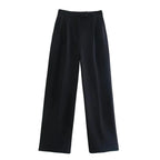 MUJER Women's High Waist Wide Leg Pants – Loose Fit Baggy Trousers for Office & Casual Wear