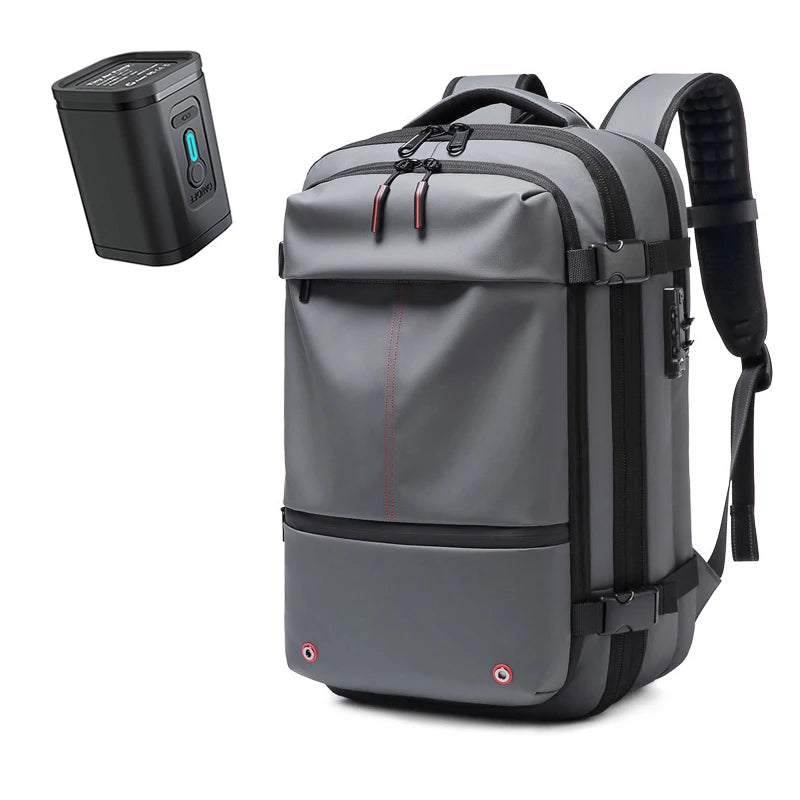 Travel Men 17 Inch Laptop Backpack Vacuum Compression Backpack Business Large Capacity School Backpack Expand Outdoor Backpack