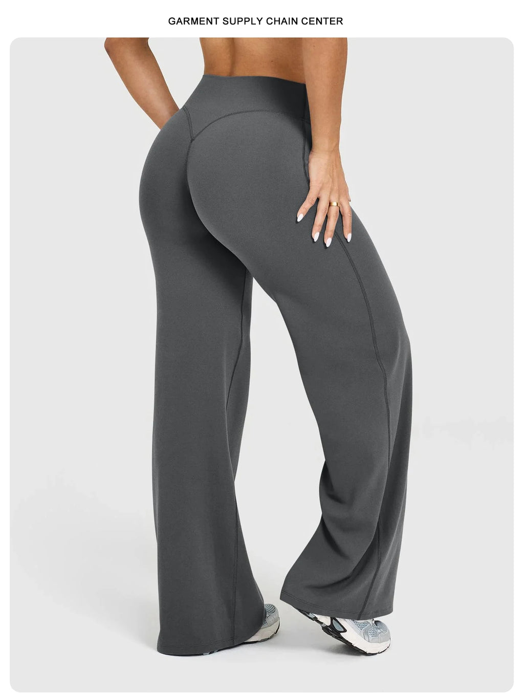 Women's High Waist Wide Leg Yoga Pants – Tummy Control Butt Lift Flare Leggings