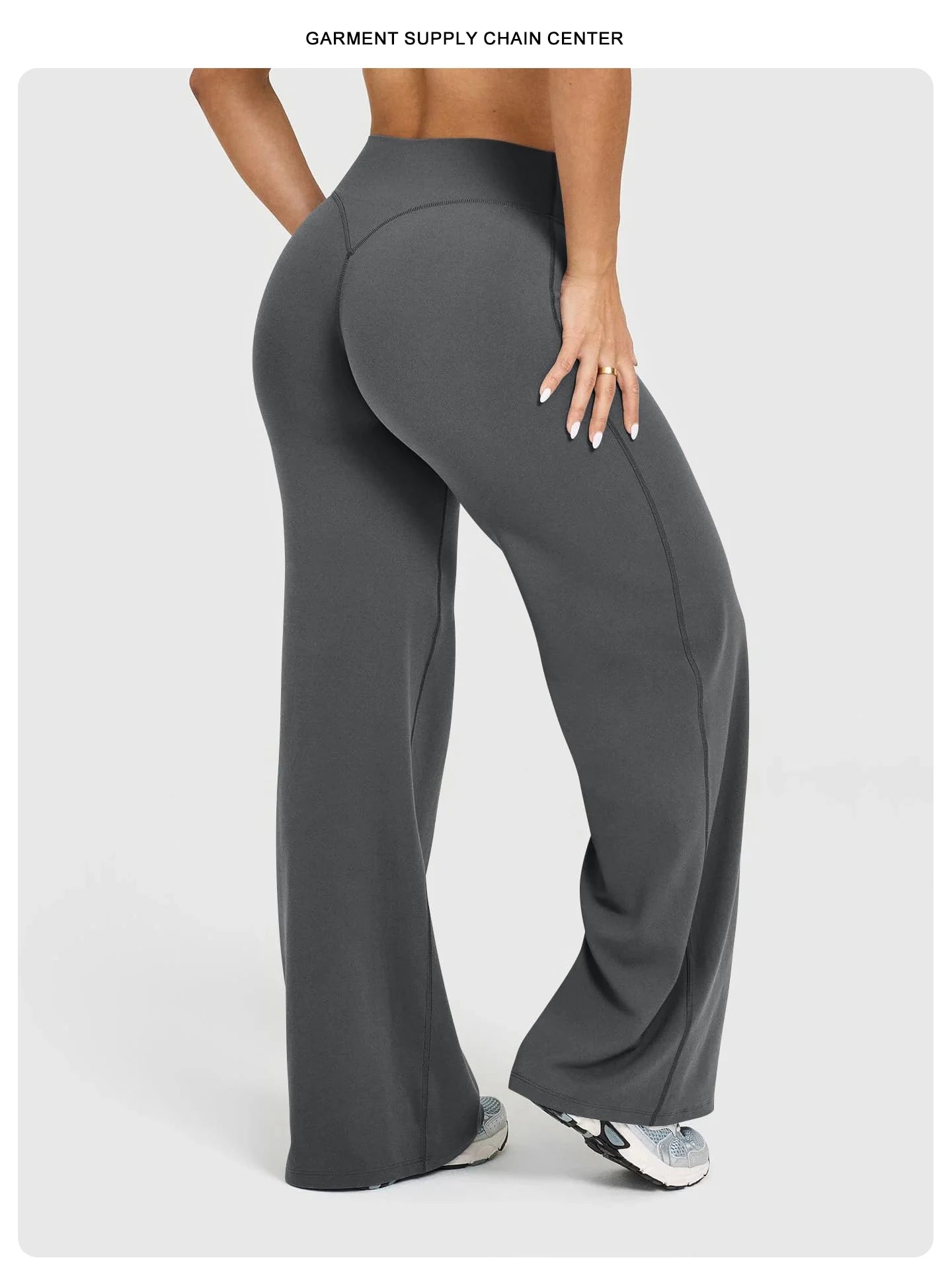 Women's High Waist Wide Leg Yoga Pants – Tummy Control Butt Lift Flare Leggings