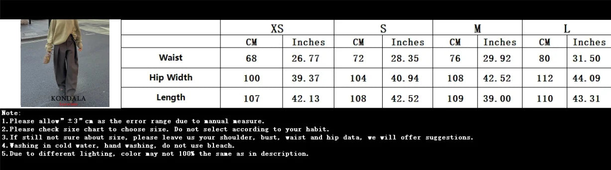 KONDALA Wide Leg Pants for Women – High Waist Pleated Trousers with Pockets