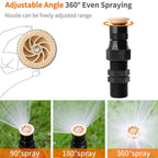 360° Rotating Garden Sprinkler | Automatic Lawn Irrigation System | Adjustable 90°–360° Spray
