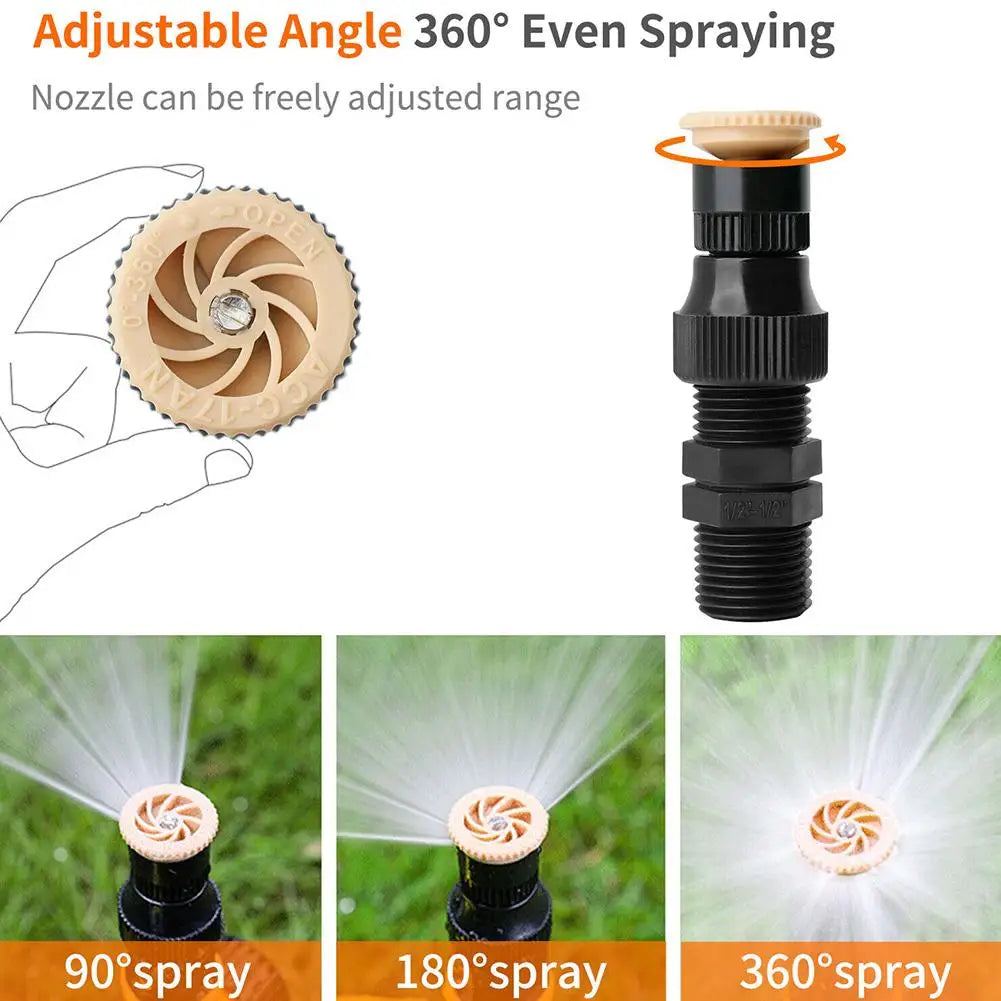 360° Rotating Garden Sprinkler | Automatic Lawn Irrigation System | Adjustable 90°–360° Spray