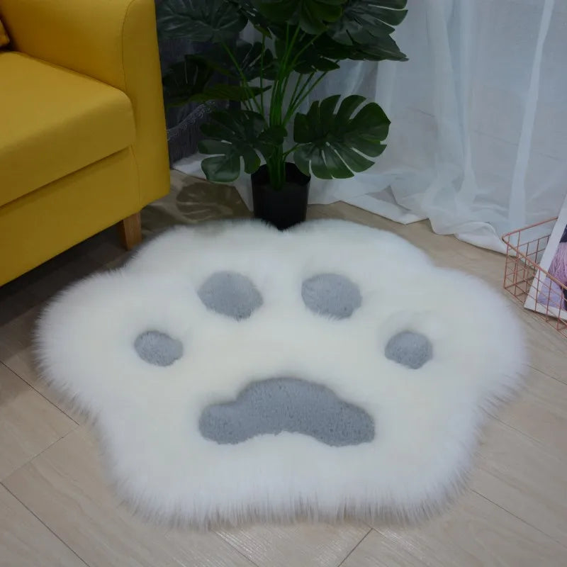Cat Paw Plush Area Rug – Soft Anti-Slip Carpet for Living Room & Bedroom