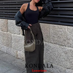 KONDALA Wide Leg Pants for Women – High Waist Pleated Trousers with Pockets