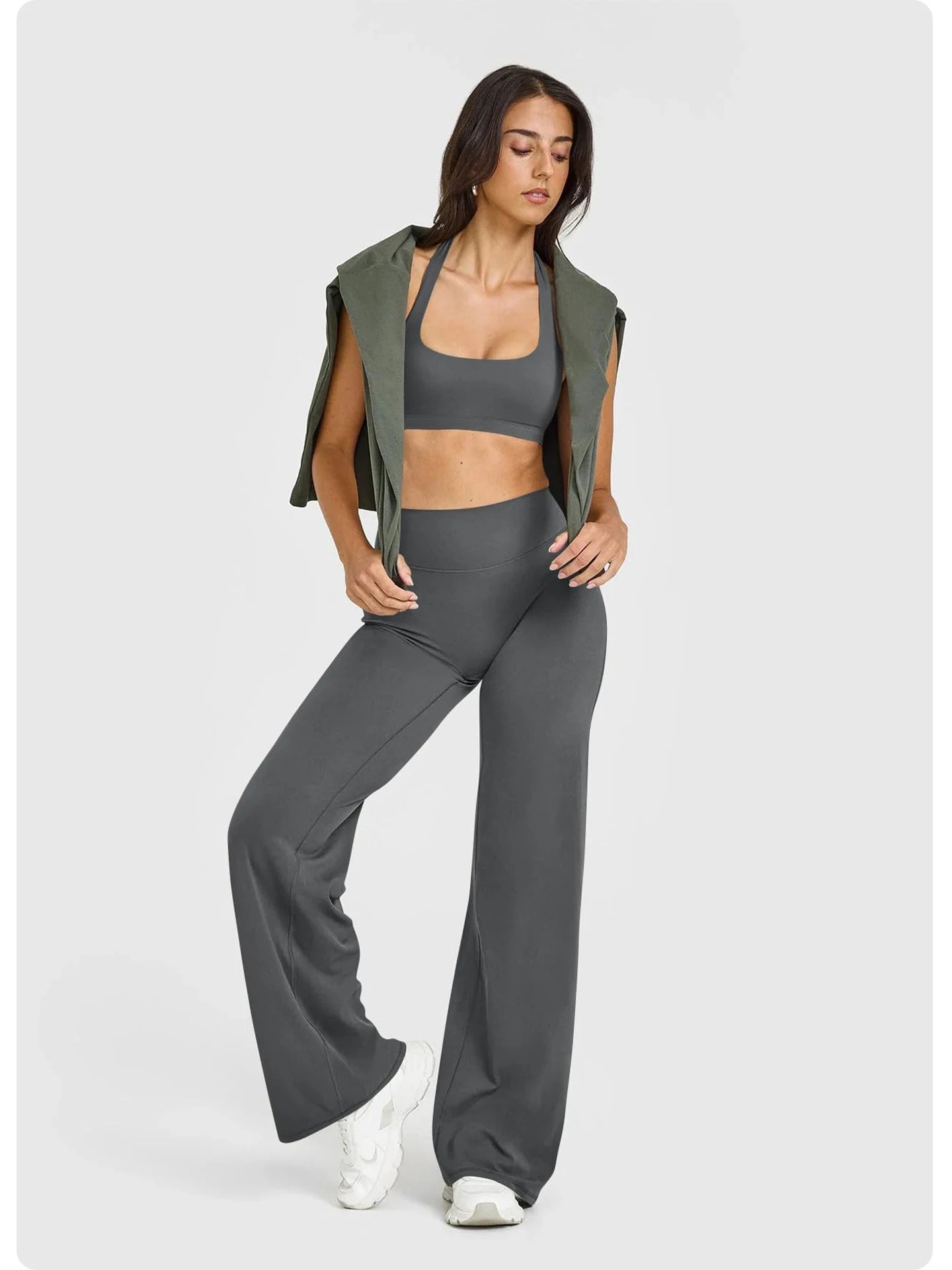Women's High Waist Wide Leg Yoga Pants – Tummy Control Butt Lift Flare Leggings