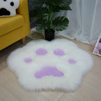 Cat Paw Plush Area Rug – Soft Anti-Slip Carpet for Living Room & Bedroom