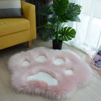 Cat Paw Plush Area Rug – Soft Anti-Slip Carpet for Living Room & Bedroom