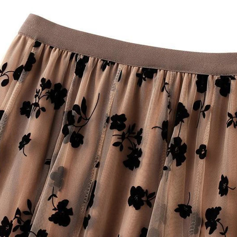 ZOKI Women's High Waist Pleated Midi Skirt – A-Line Tie Waist Casual Summer Skirt