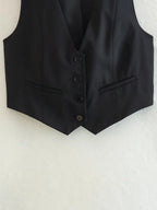 HH Women's Sleeveless Cropped Blazer Vest – Slim Fit V-Neck Office Waistcoat